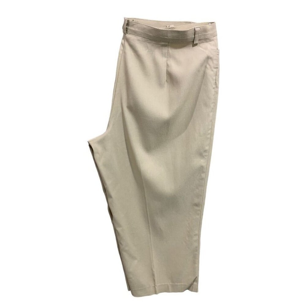 Size 10 Tribal Women's Crop Capri Tan Dress Pants 21" Inseam